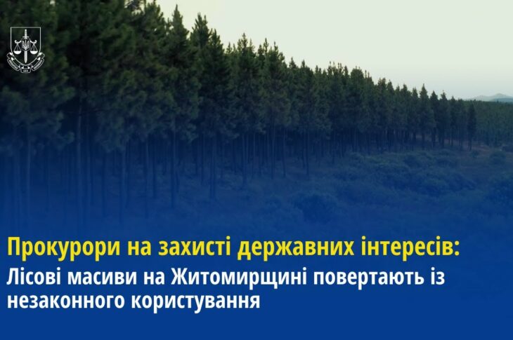 Лісові масиви на Житомирщині повертають із незаконного користування