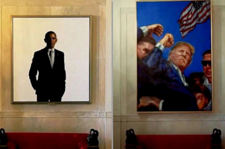 Новини світу - У Білому домі портрет Обами замінили на картину з Трампом після замаху