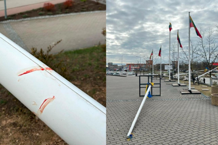Новини світу - У Литві вандали повалили флагштоки з прапорами України