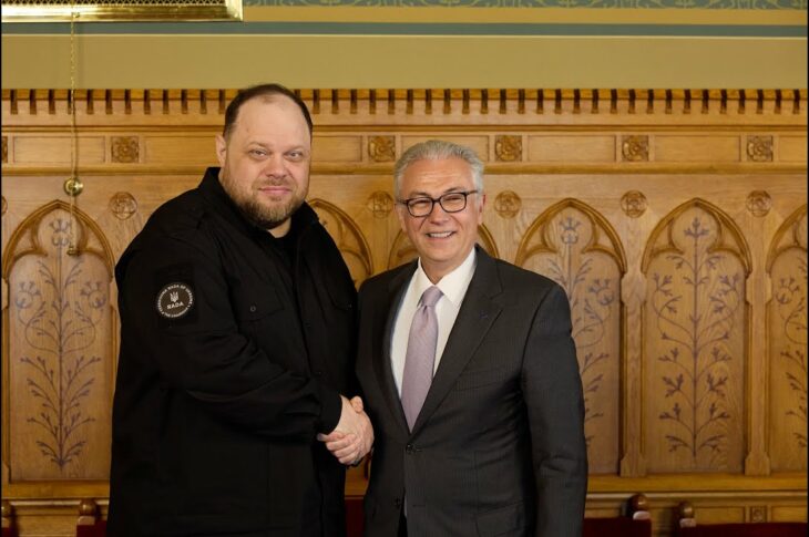 Зустріч Руслана Стефанчука із Президентом Парламентської асамблеї Ради Європи Теодоросом Русопулосом