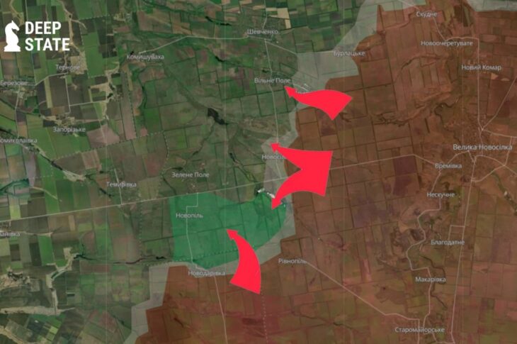 Новини України - Росіяни просунулись біля Новодарівки - DeepState