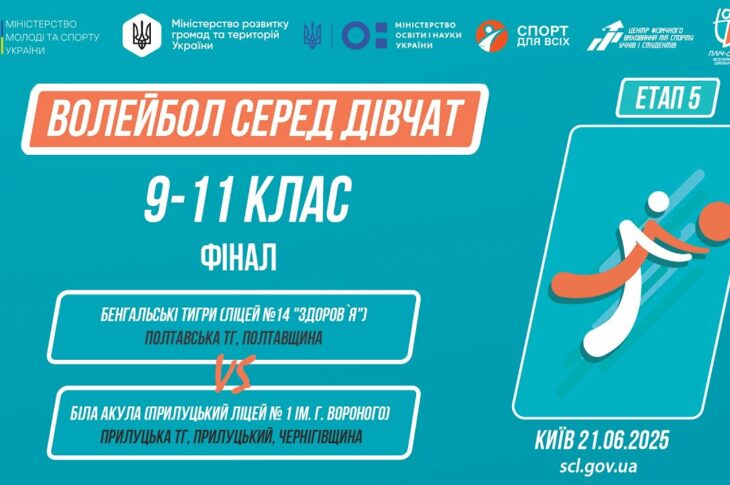 14:30 ВОЛЕЙБОЛ | Дівчата 9-11 класи | Гра за 1 місце | Пліч-о-пліч: Етап 5