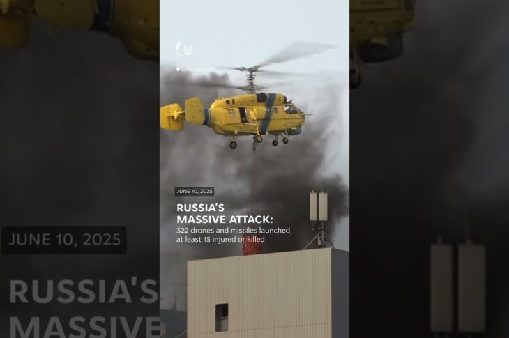 Russia launched another massive, coordinated attack against Ukraine using 315 drones and 7 missiles.