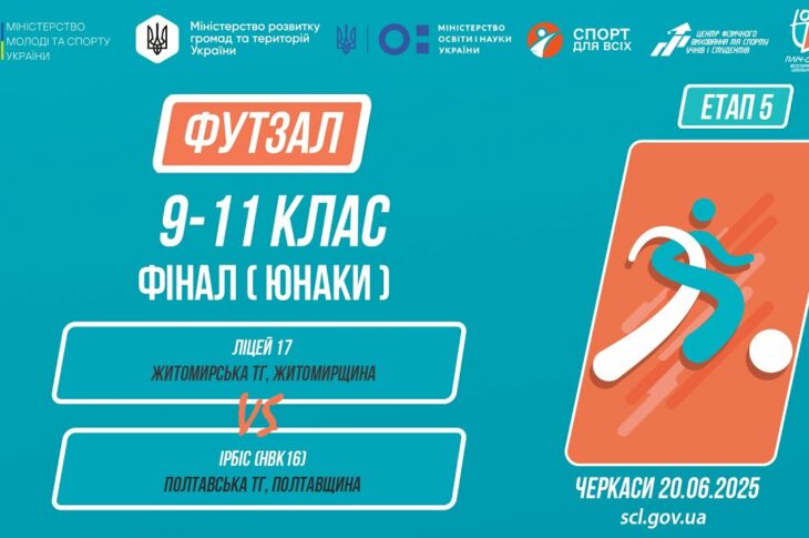 12:00 ФУТЗАЛ | Юнаки 9-11 класи | Гра за 1 місце | Пліч-о-пліч: Етап 5