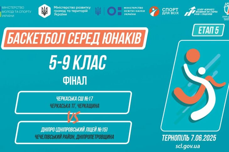 🏀Баскетбол [юнаки] 5-9 класи | ФІНАЛ | Пліч-о-пліч [ Етап 5 ] 7.06.25