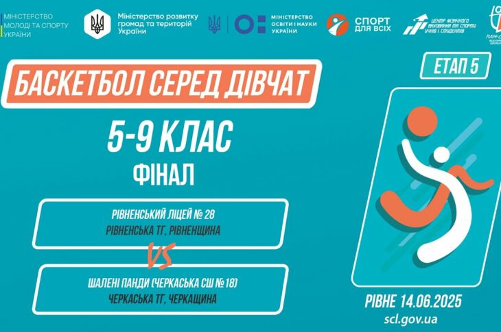🏀БАСКЕТБОЛ | Дівчата 5-9 класи | Гра за 1 місце | Пліч-о-пліч: Етап 5
