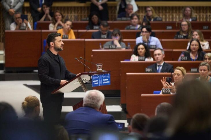 Звернення Володимира Зеленського до представників парламентів країн – членів ПАРЄ