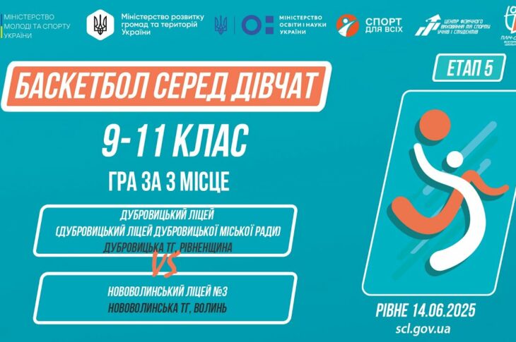 БАСКЕТБОЛ | Дівчата 9-11 класи | Гра за 3 місце | Пліч-о-пліч: Етап 5