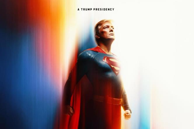 Новини світу - Трамп - супермен: Білий дім опублікував новий допис