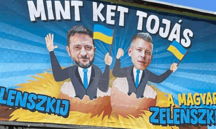Новини світу - В Угорщині карикатуру на Зеленського використали в кампанії проти опозиції