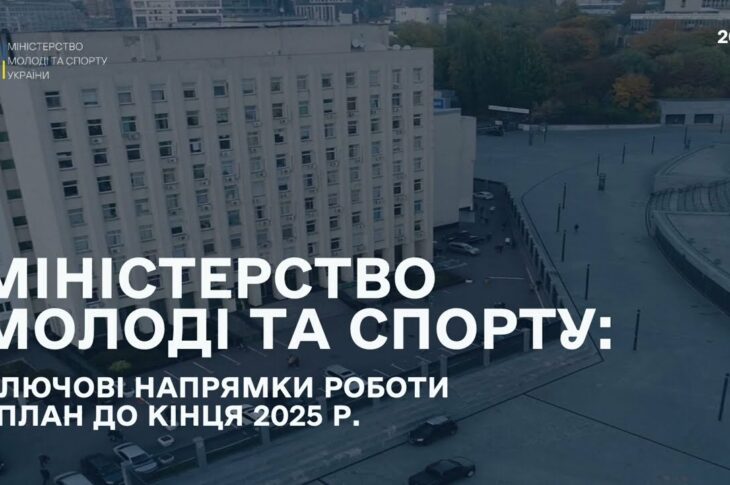Мінмолодьспорт: Ключові напрямки роботи і план до кінця 2025 року