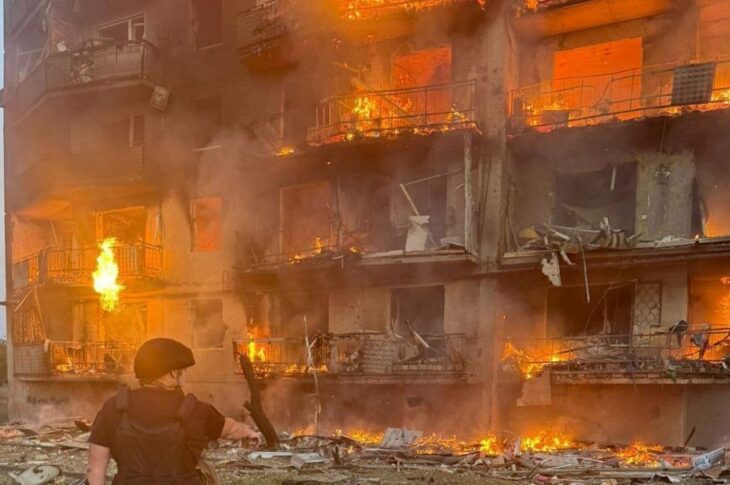 Новини України - У Костянтинівці масштабні пожежі після атаки Росії