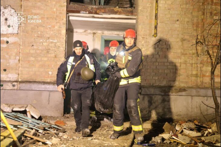 Ліквідація наслідків російської атаки на Київ