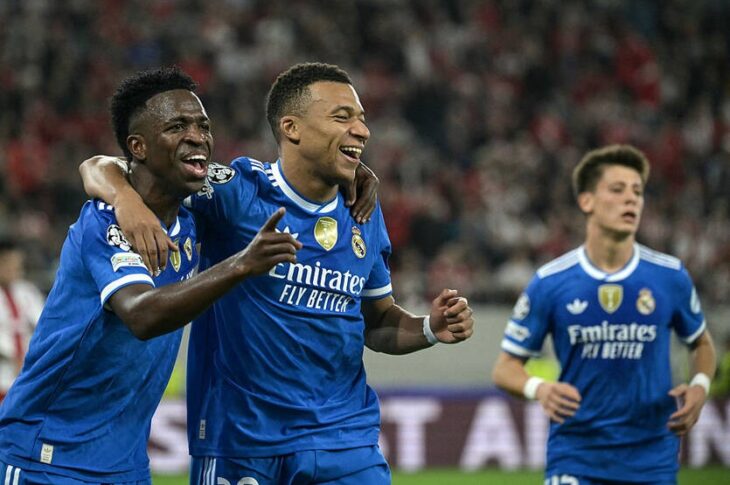 Новини спорту - У матчі Реала й Олімпіакоса Лунін пропустив три голи, а Мбаппе забив чотири