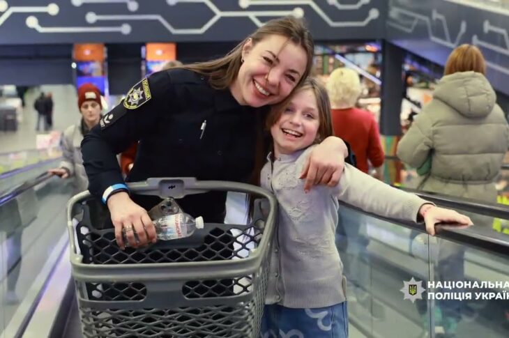 «Різдво з поліцейським»: діти разом із правоохоронцями обрали омріяні подарунки до новорічних свят